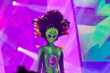 Concurso de maquillaje corporal del Carnaval de Las Palmas de GC (Foto Antonio Rico)
